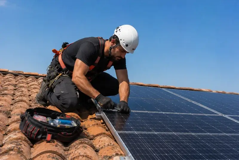 Maintenance et monitoring de panneaux solaires à Charron